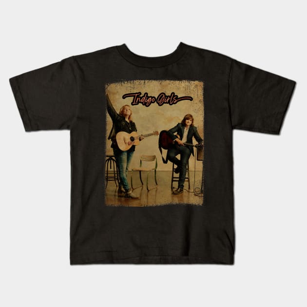 80s Classic Vintage Indigo Girls Kids T-Shirt by ArtGaul